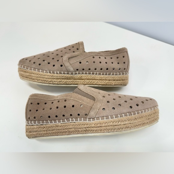 🛍️Taupe suede STEVE MADDEN Widmer Platform espadrilles size 7. - Picture 7 of 8